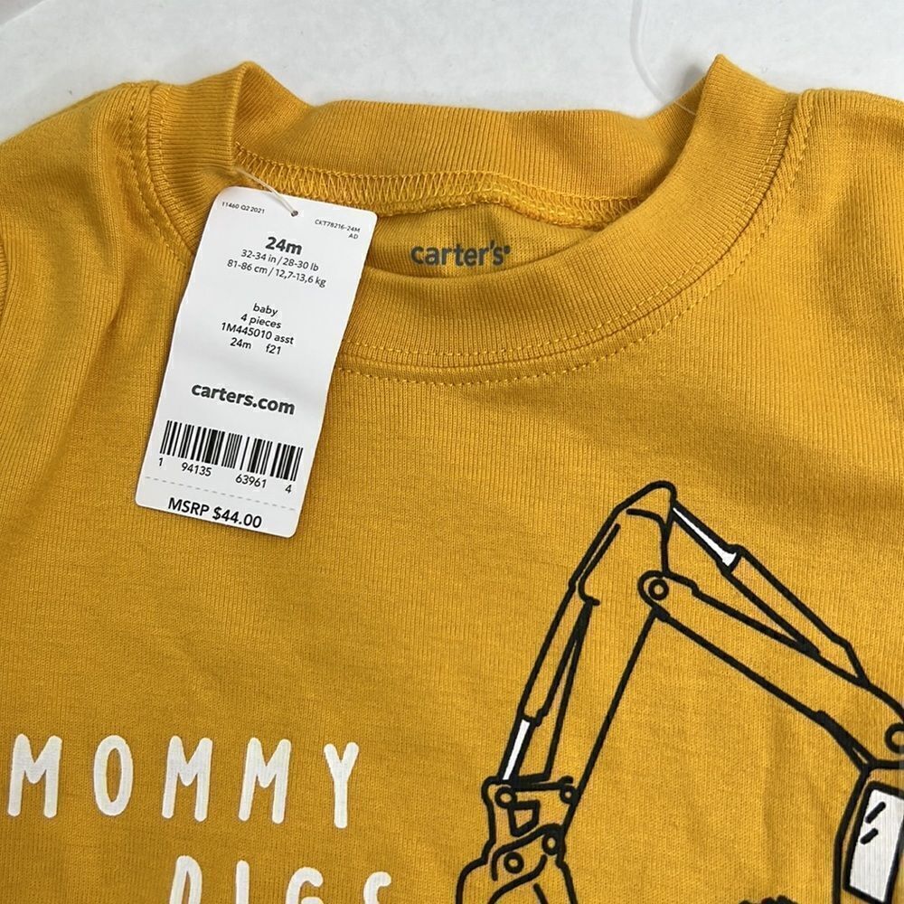 Carter’s “Mom digs me “ Excavator 2 piece outfit size 24 mos/2T NWT - Picture 5 of 11